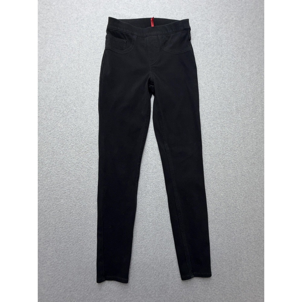 Spanx Leggings Womens XS Black Denim Jegging Mid Rise Skinny Pull On Stretch